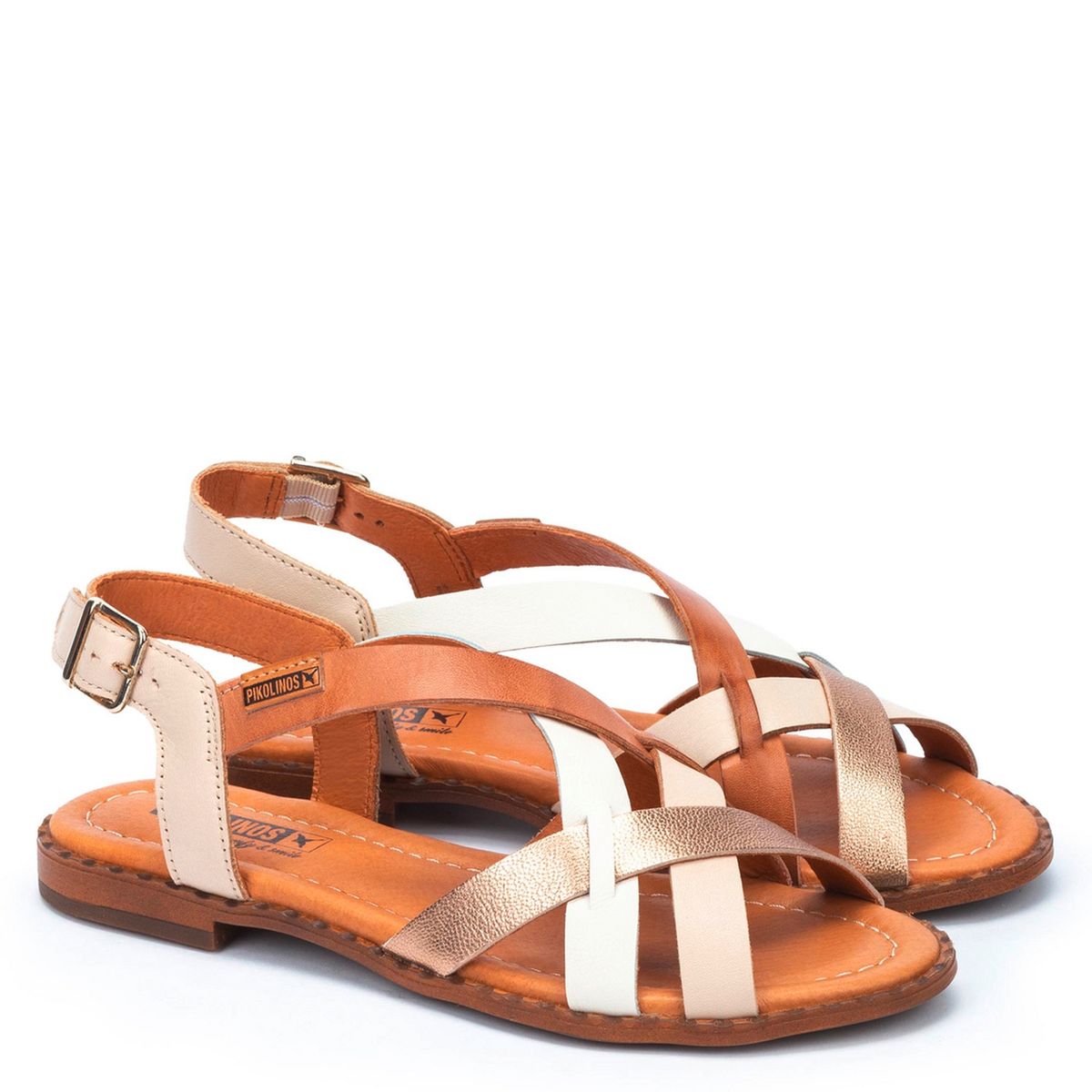 PIKOLINOS - Sandalia Mujer Cuero Beige Pikolinos