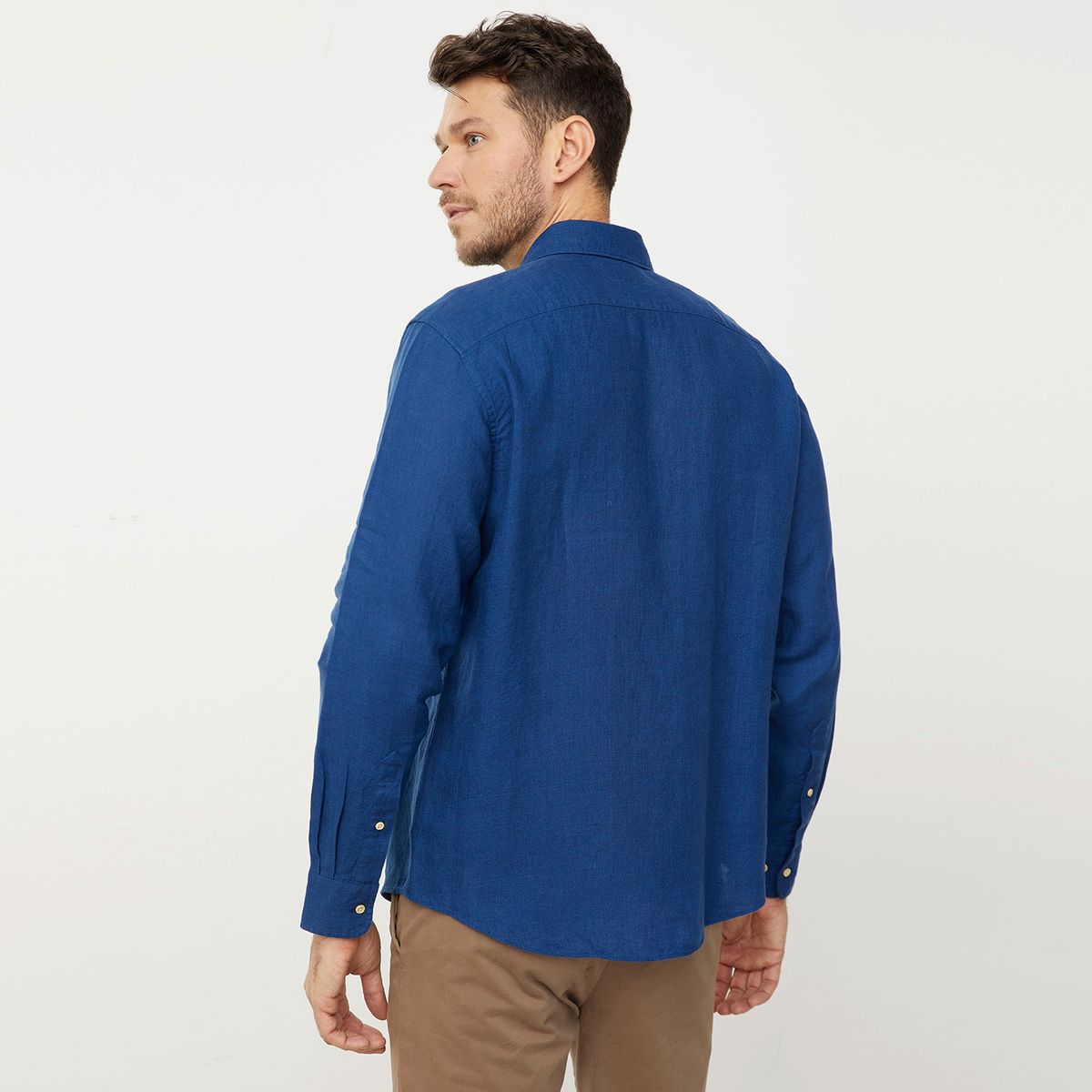 LA MARTINA - La Martina Camisa Regular Fit 100% Lino Europeo Teñida En Prenda Hombre