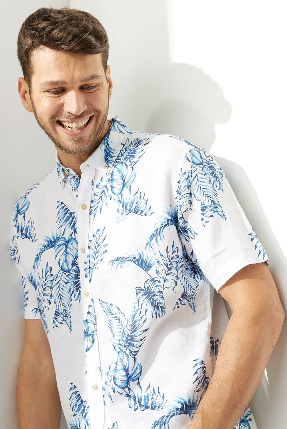 LA MARTINA - La Martina Camisa Manga Corta Regular Fit 100% Lino Europeo Hombre