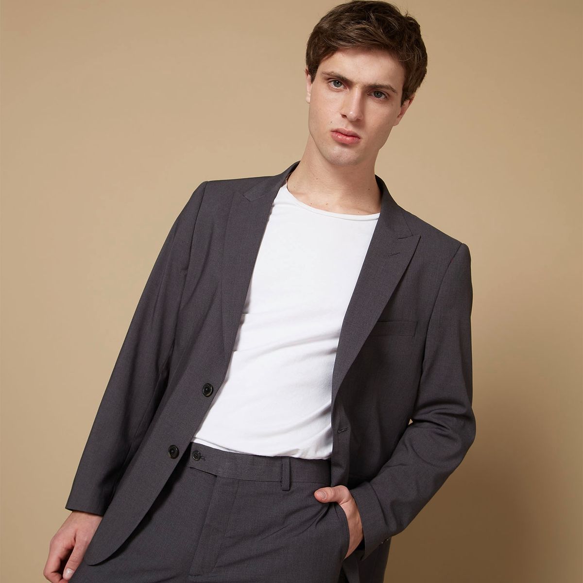 BASEMENT - Basement Chaqueta de Vestir Formal Skinny Fit Hombre