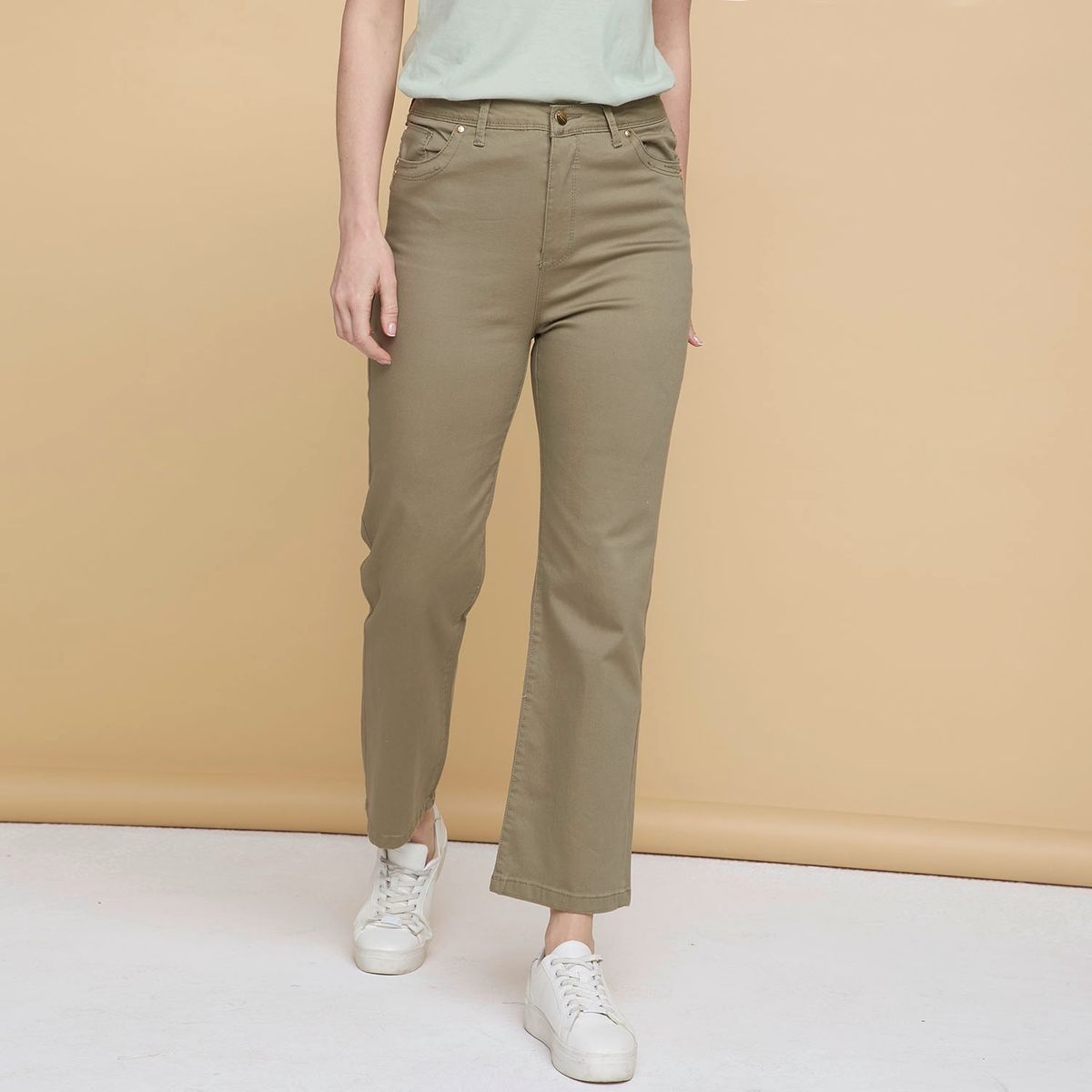 NEWPORT - Jeans Recto Tiro Alto Newport Mujer Denim Casual