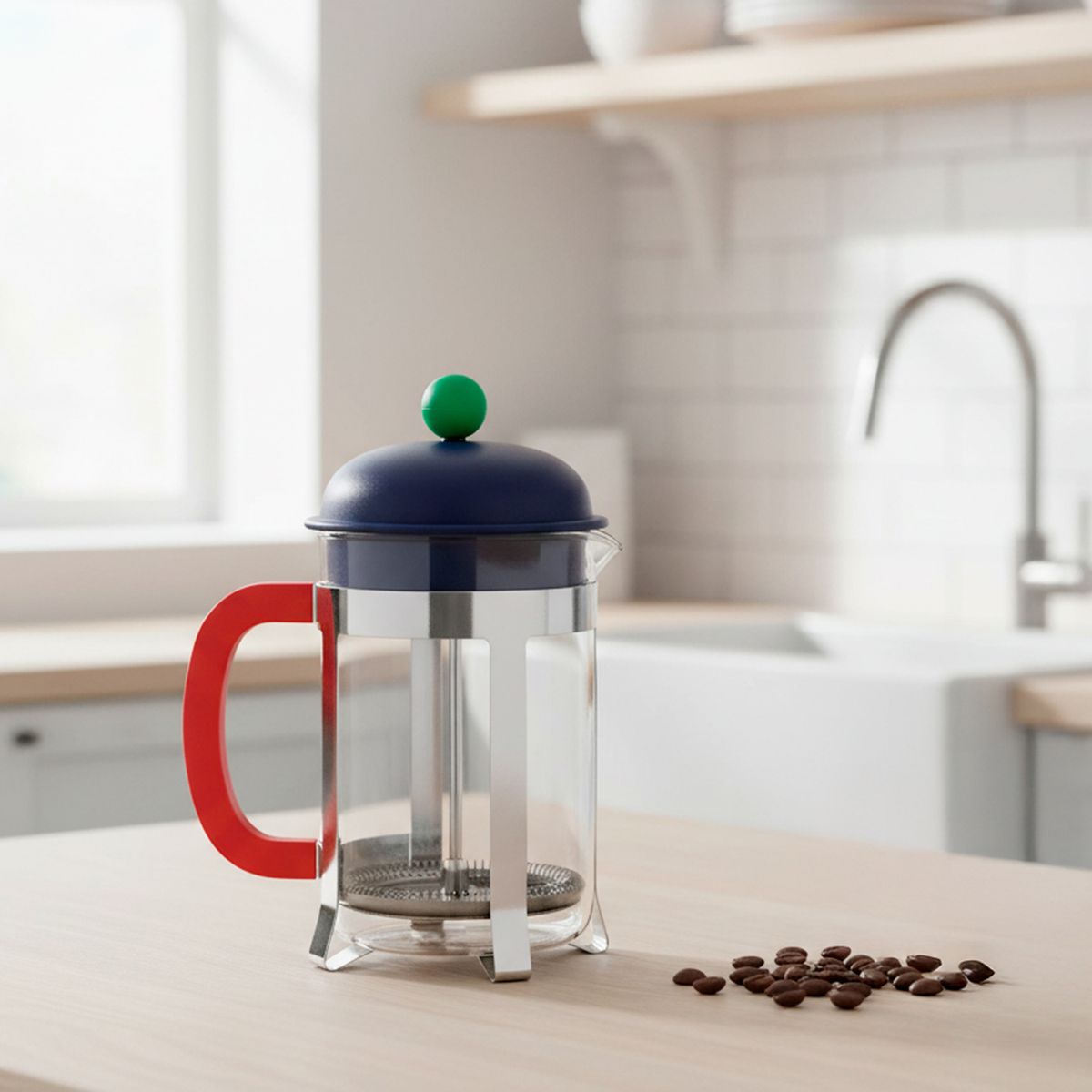 BENETTON - Cafetera Prensa Francesa 800 ml Vidrio Benetton