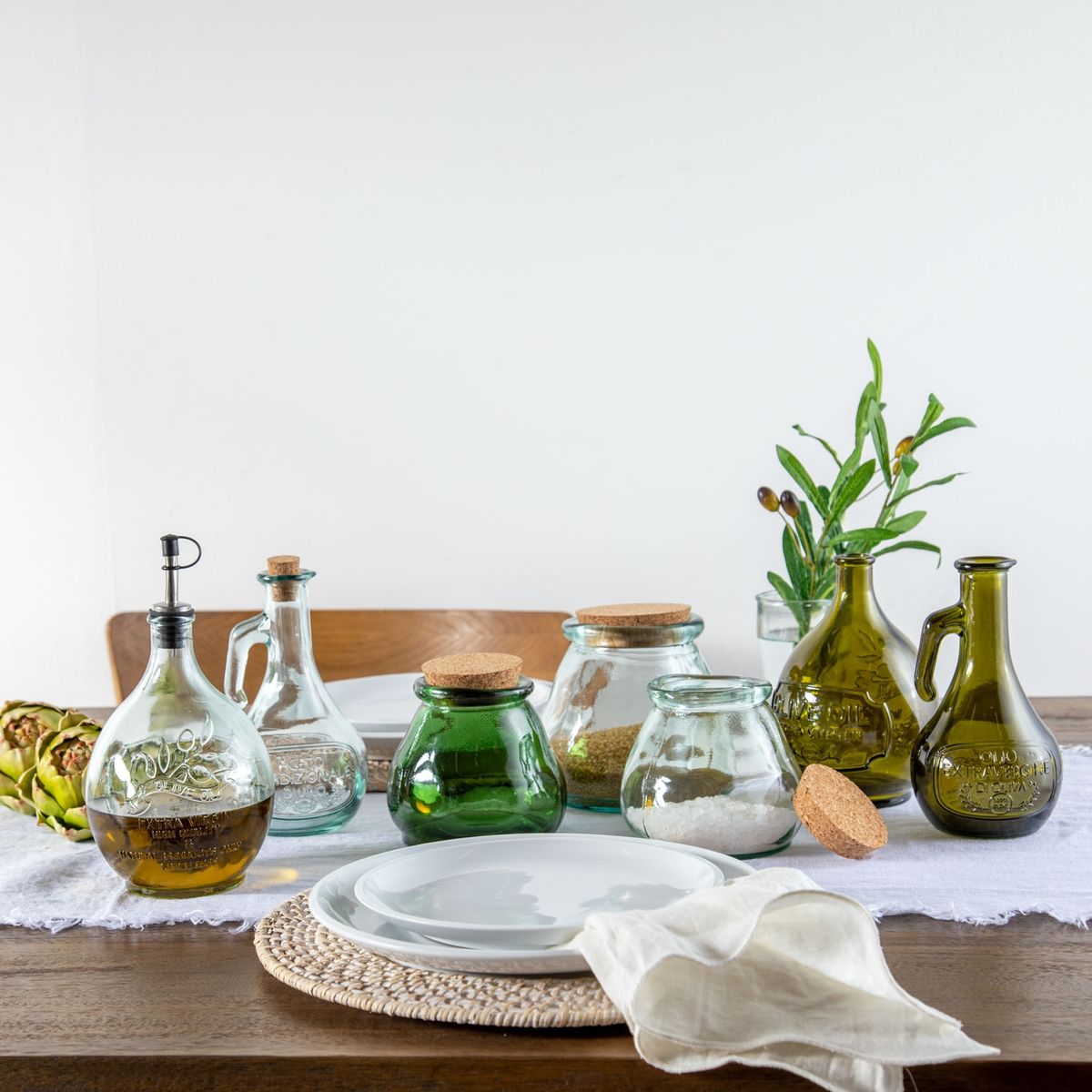 CASA CANTABRIA - Botella Vidrio Aceite De Oliva San Miguel 500 Cc Casa Cantabria