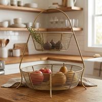 Frutero 2 Pisos Dorado