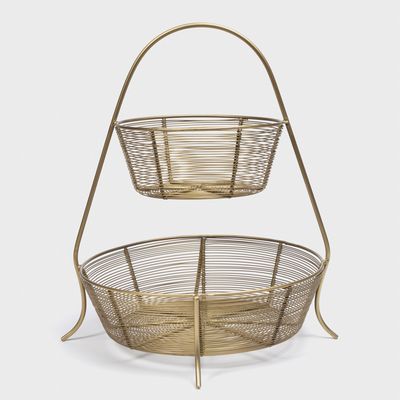 Imagen 2 del producto Frutero 2 Pisos Dorado