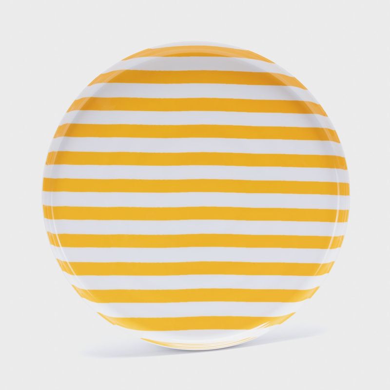 BENETTON - Plato Fondo Stripes Bnt 27Cm Amarillo Benetton