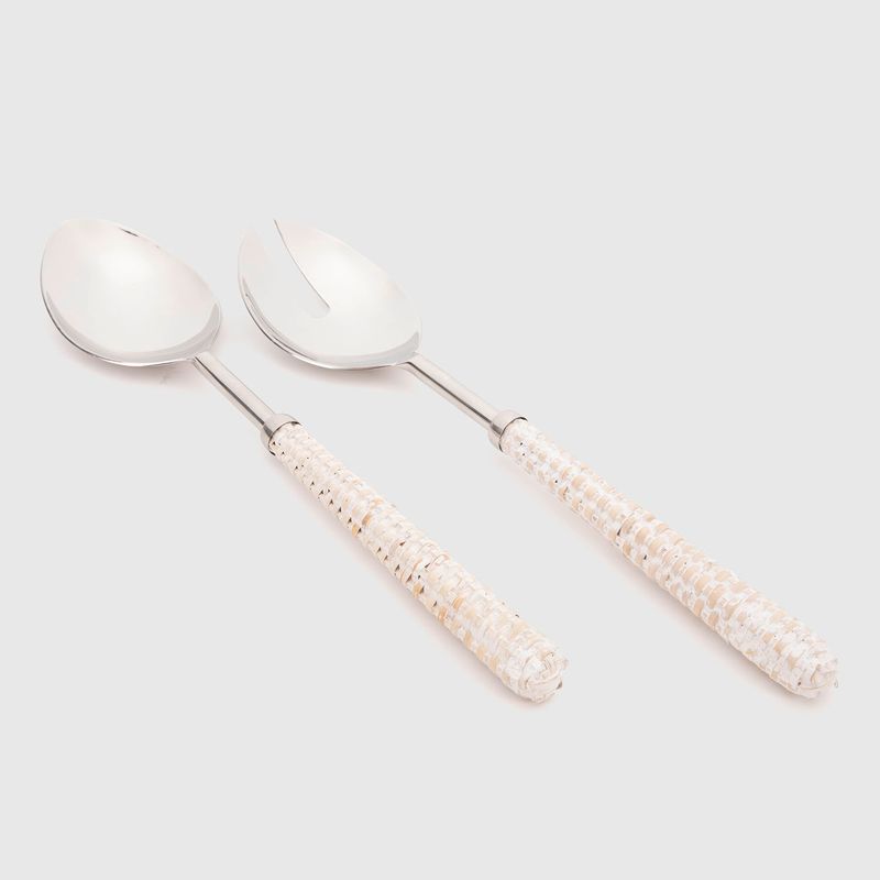 CASA CANTABRIA - Set X2 Piezas De Servir Rattan Silver Casa Cantabria