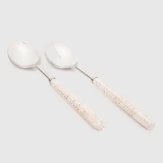 CASA CANTABRIA - Set X2 Piezas De Servir Rattan Silver