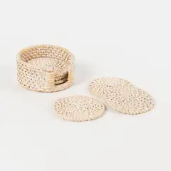 CASA CANTABRIA - Set 4 Posavasos Rattan Washed