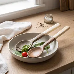 CASA CANTABRIA - Set X2 Piezas De Servir Wood White