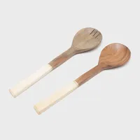 Set X2 Piezas De Servir Wood White