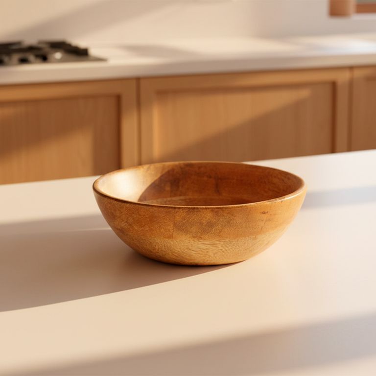 CASA CANTABRIA Bowl Ensalada Madera Acacia Washed Grande 26 Cm