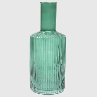 BASEMENT HOME - Botellón Estriado 1.5L Vidrio Verde
