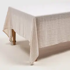 CASA CANTABRIA - Mantel Lino Líneas Beige