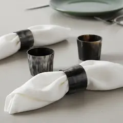 CASA CANTABRIA - Anillo Servilleta Set 4 Hueso