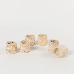 CASA CANTABRIA - Set 4 Anillo Para Servilleta Diseño Ratán