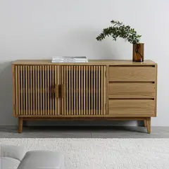 BASEMENT HOME - Buffet Adrick 2 Puertas 3 Cajones Natural
