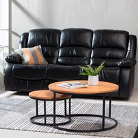 Berger Reclinable 3 Cuerpos Cuero Combinado Robbie