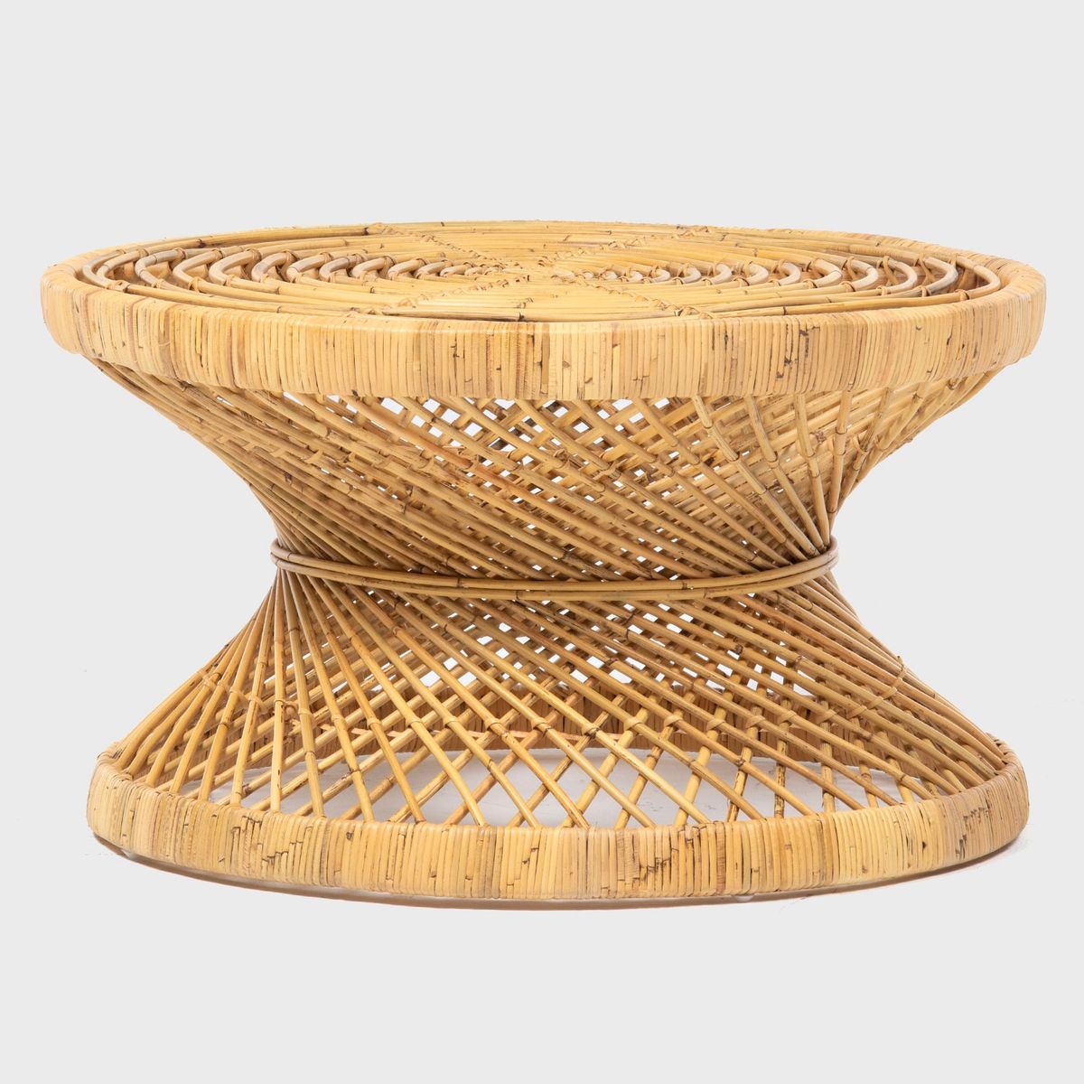 BASEMENT HOME - Mesa De Centro Redonda Pula Rattán Basement Home