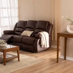 MICA - Berger Reclinable 3 Cuerpos Cuero Combinado Robbie