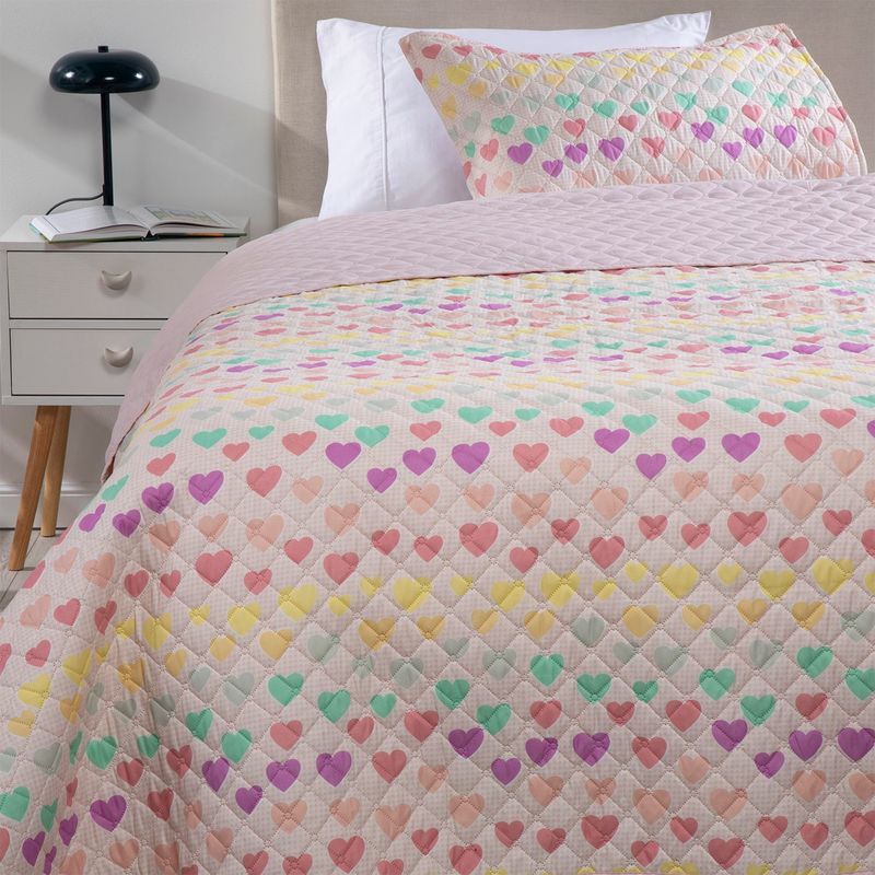 MICA KIDS - Cubrecama Infantil Hp Corazones