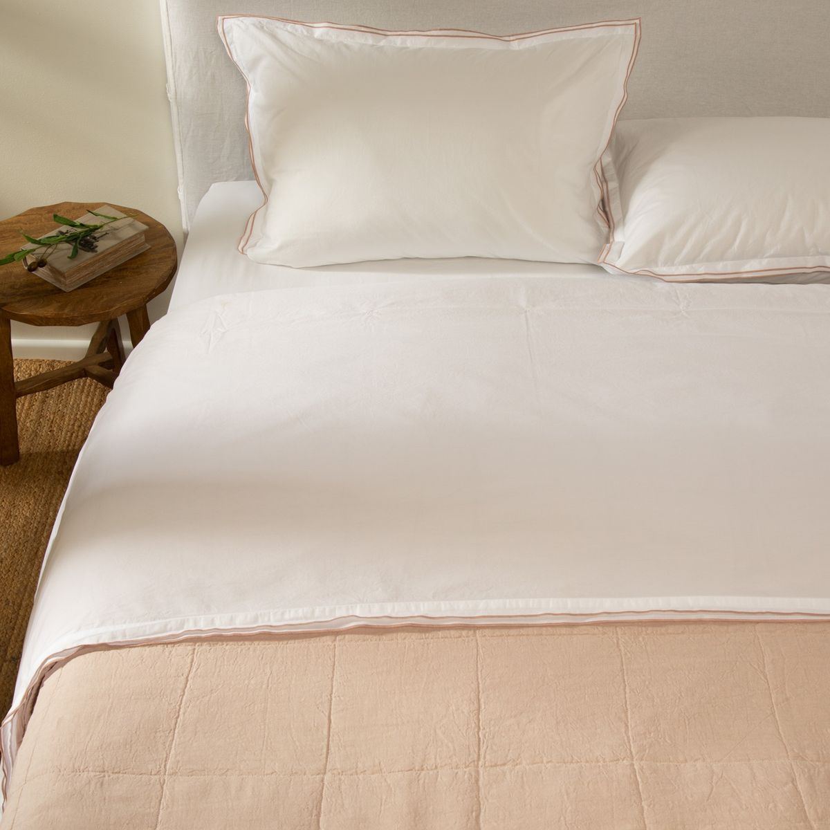 CASA CANTABRIA - Juego de Sábanas Overlock Algodón 200 Hilos Casa Cantabria