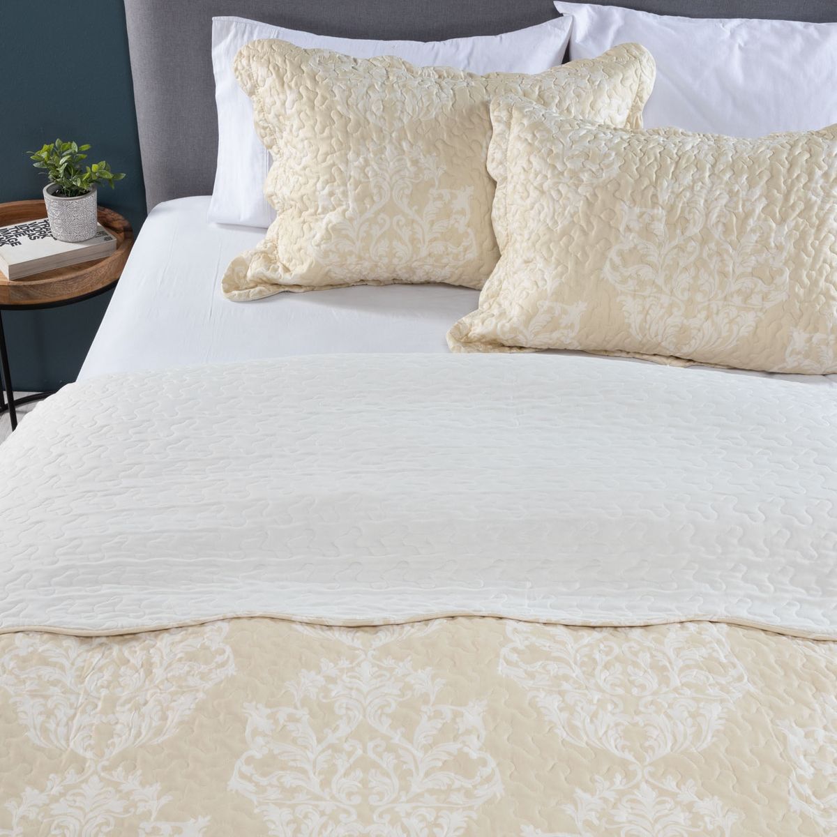 TEXTIL VIÑA - Cubrecama Quilt + Funda De Almohada Vina Musa Microfibra