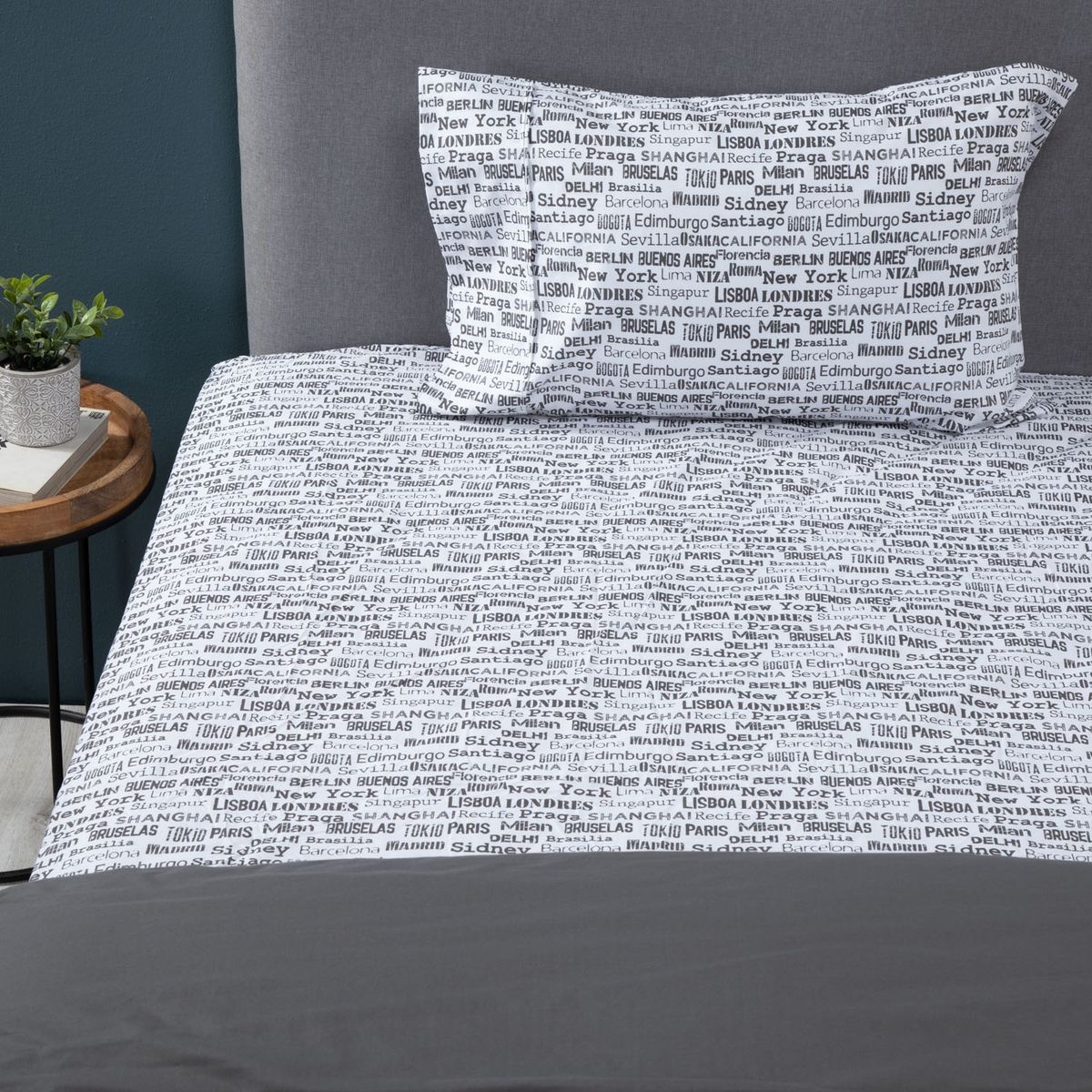 TEXTIL VIÑA - Funda de Plumón + Juego de Sábanas Ciudades