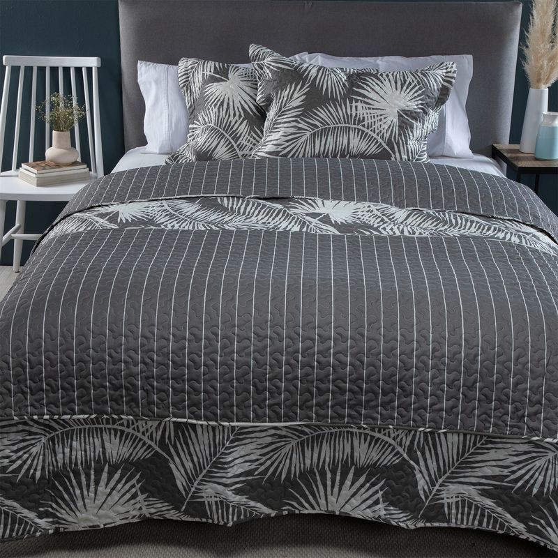 TEXTIL VIÑA - Cubrecama Quilt + Funda De Almohada Vina 2N1 Palma Microfibra