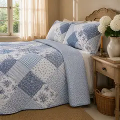 TEXTIL VIÑA - Cubrecama+ Funda De Almohada Patch