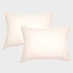 CASA CANTABRIA - Set 2 Fundas Almohada 100% Lino Beige