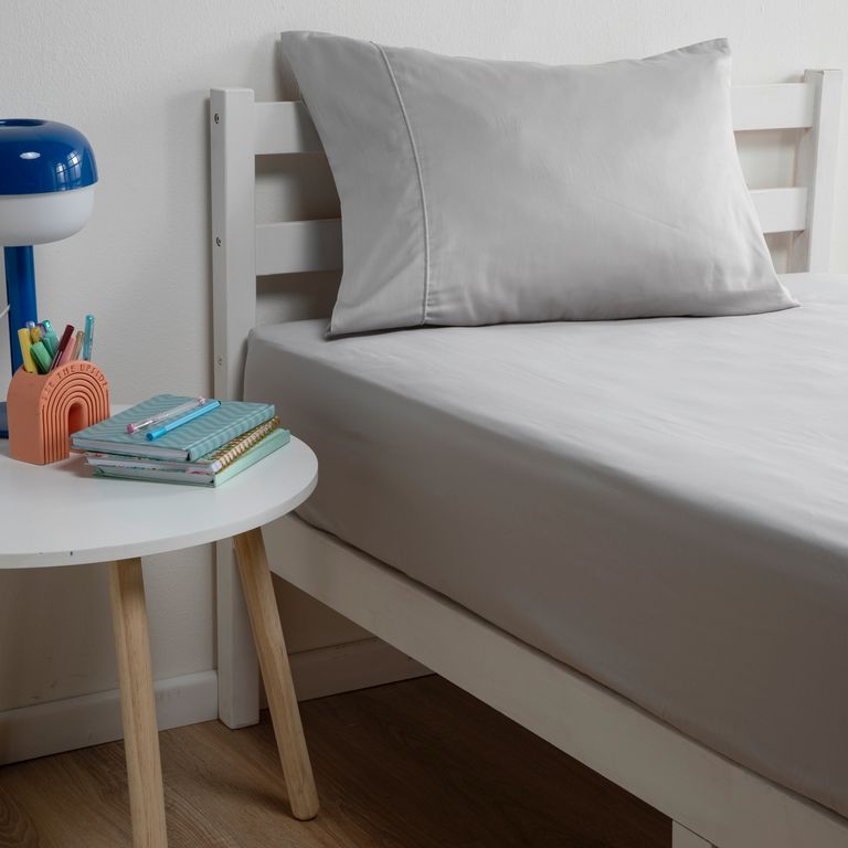 Sábana Bajera 100% Algodón 300 Hilos + Funda De Almohada