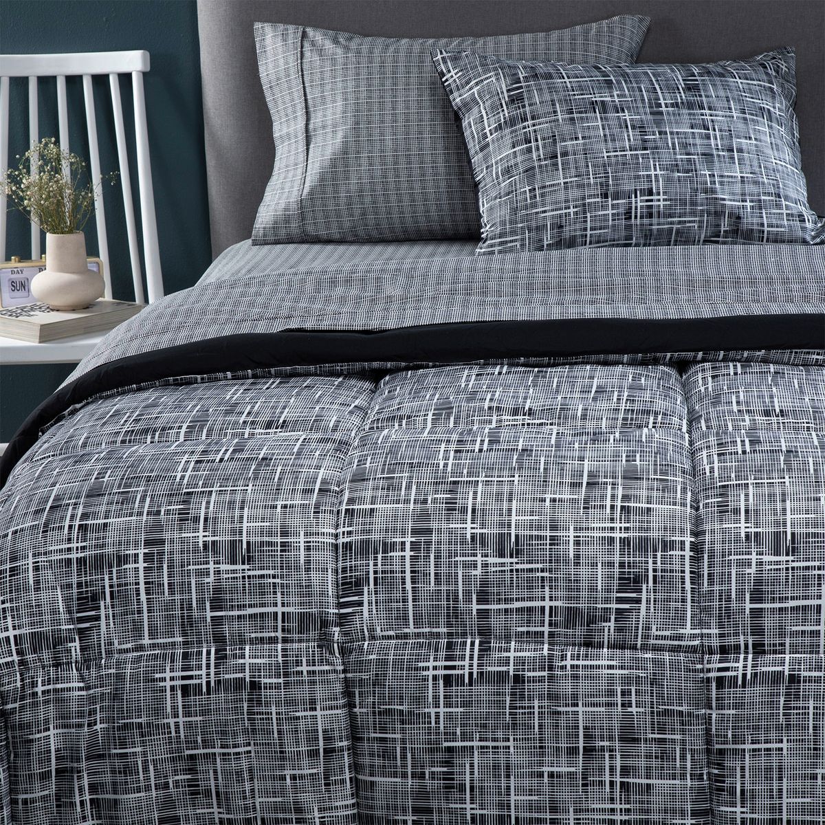 MICA - Set Juego de Sábanas 100% Algodón + Plumón Lluvia