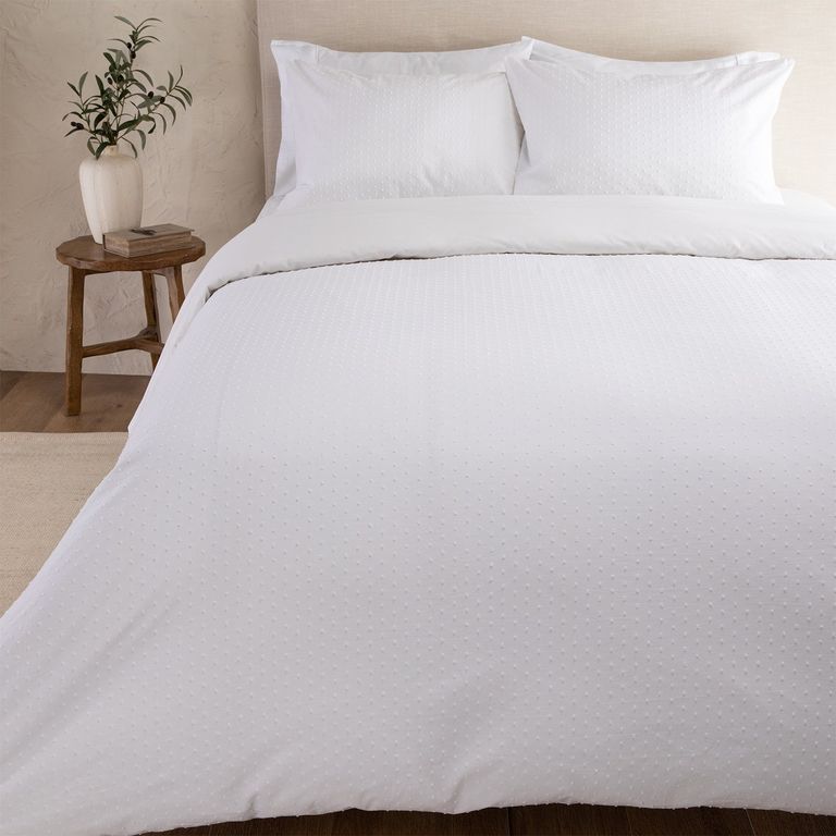 CASA CANTABRIA Funda De Plumón 100% Algodón Plumeti Blanco