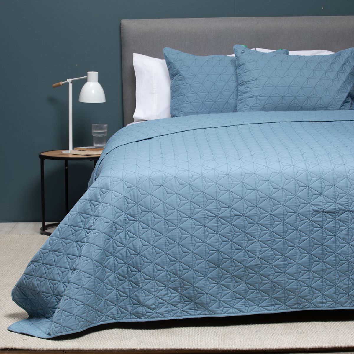 BENETTON - Benetton Cubrecama Quilt + Funda De Almohada Freddo Azul Benetton