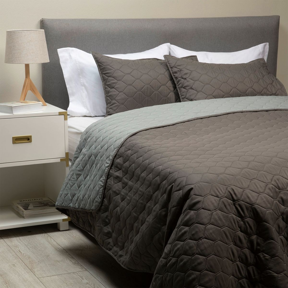 MICA - Cubrecama Bicolor + Funda De Almohada Mica