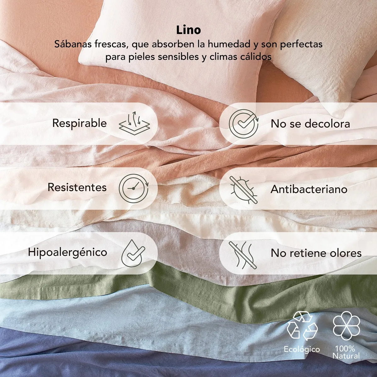 CASA CANTABRIA - Cubrecama Quilt 100% Lino Beige Casa Cantabria