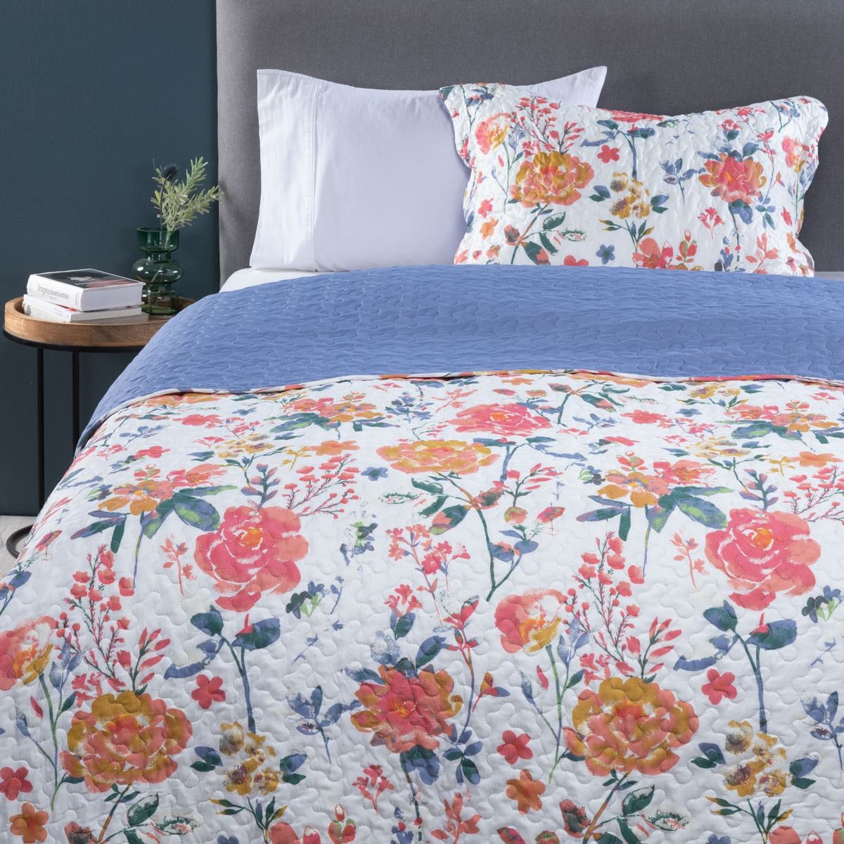 TEXTIL VIÑA - Cubrecama Quilt + Funda De Almohada Vina Julia Microfibra Textil Vina