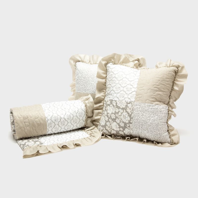 TEXTIL VIÑA - Set Piecera + 2 Cojines Textil Viña