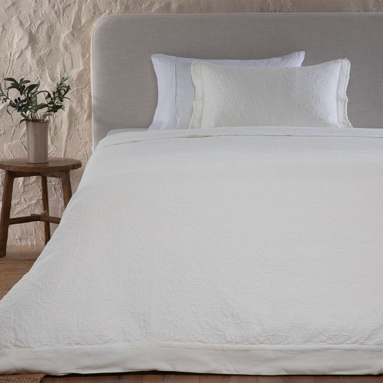 Cubrecama Quilt Gaia Blanco Algodón