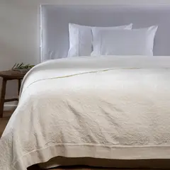 CASA CANTABRIA - Cubrecama Quilt Gaia Blanco Algodón