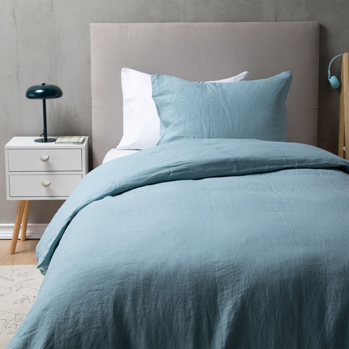 MICA KIDS - Funda de Plumón Infantil Lino Mica Kids Azul Marino