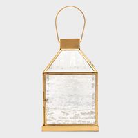 Farol Metal Dorado 15X15X25 Cm Adorno Decorativo