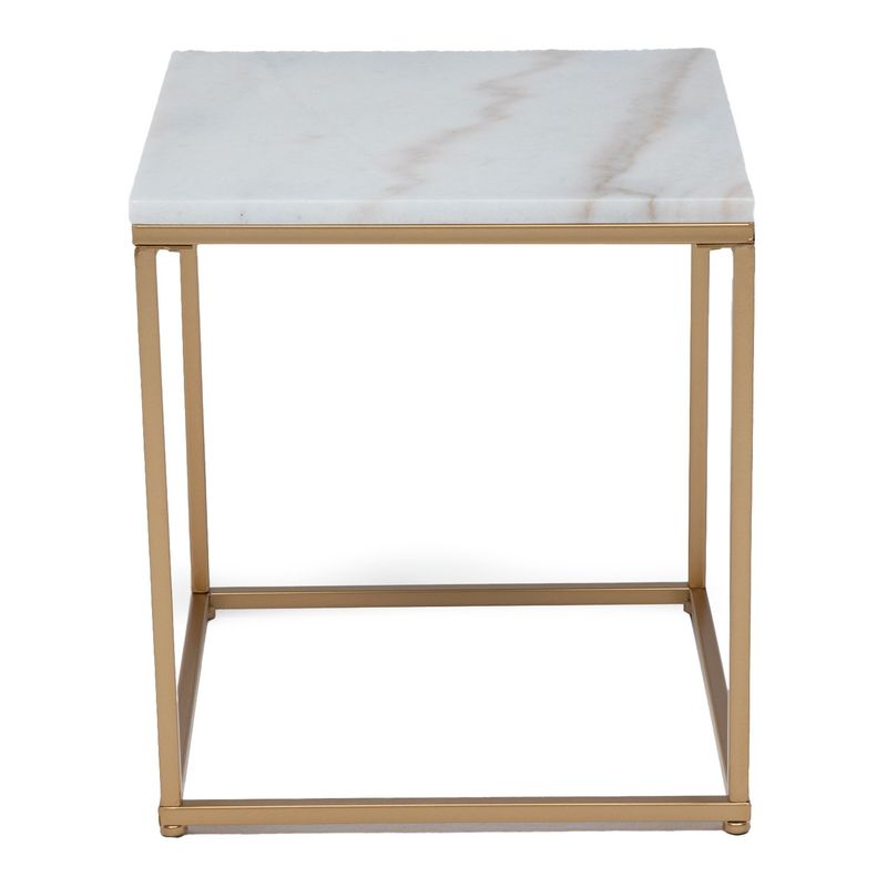 BASEMENT HOME - Mesa Auxiliar Cuadrada Pie Gold 50Cm Basement Home
