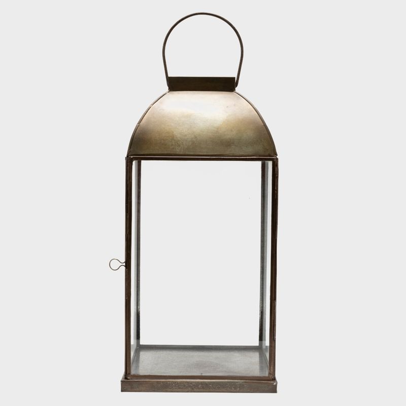 CASA CANTABRIA - Farol Metal Envejecido 20x20x42 cm Casa Cantabria