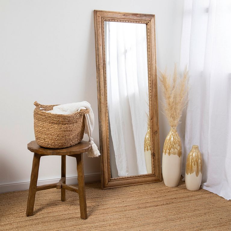 CASA CANTABRIA Espejo Marco de Madera Rectangular 50x140 Cm