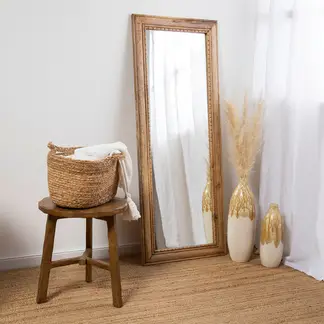CASA CANTABRIA - Espejo Marco de Madera Rectangular 50x140 Cm