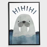 Cuadro Infantil Diseño Morsa 73x53 cm