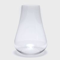 Florero de Vidrio Diseño Ovalado Transparente