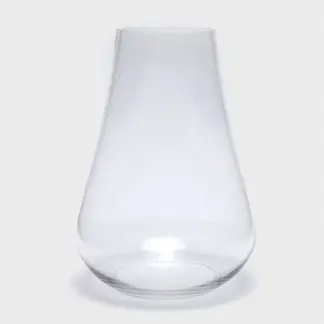 MICA - Florero de Vidrio Diseño Ovalado Transparente